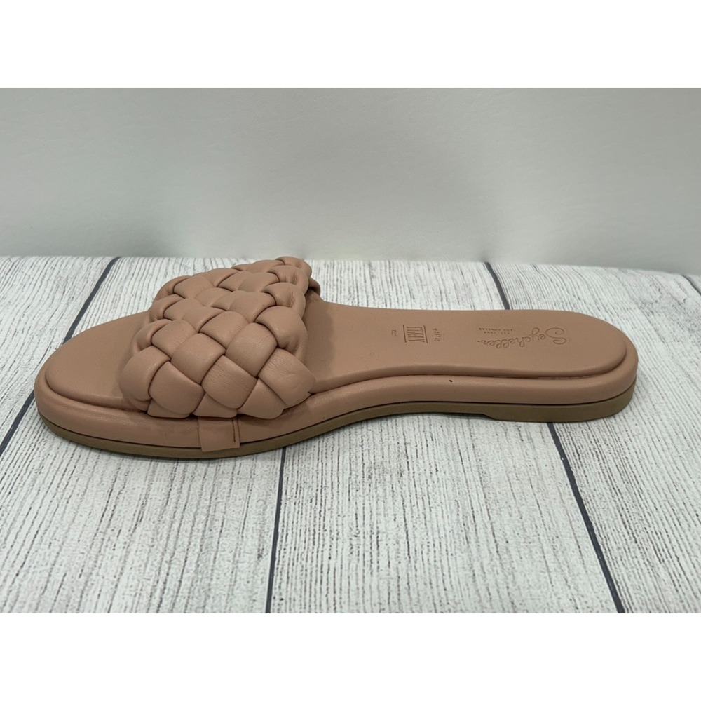 Anthropologie Seychelles Bellisima Slide Sandal Womens 9 Tan Woven Braided‎ Flat - Picture 5 of 10